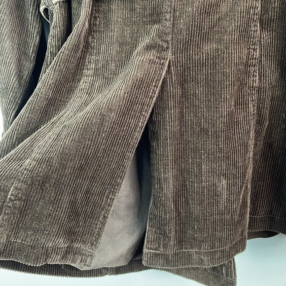Weatherproof Corduroy Double Breasted Belted Trench Coat Jacket brown lined M - Picture 7 of 13